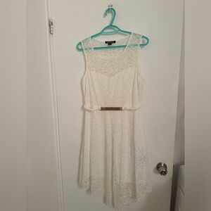 NWOT Impress! Lace Asymmetrical White Sleeveless Dress